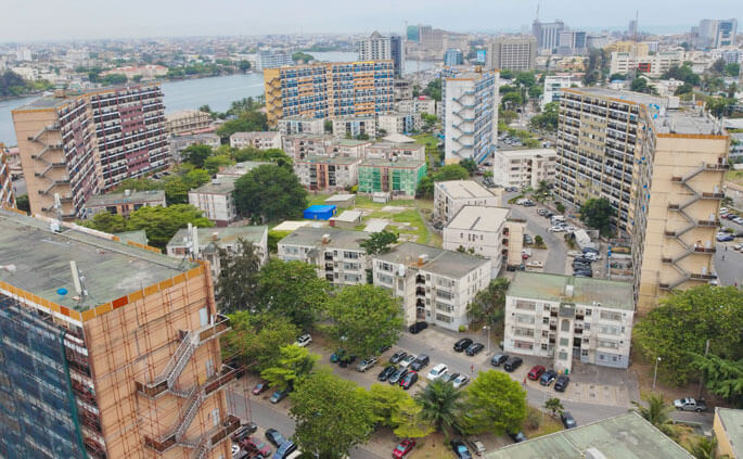 Buildings in Lagos, Nigeria