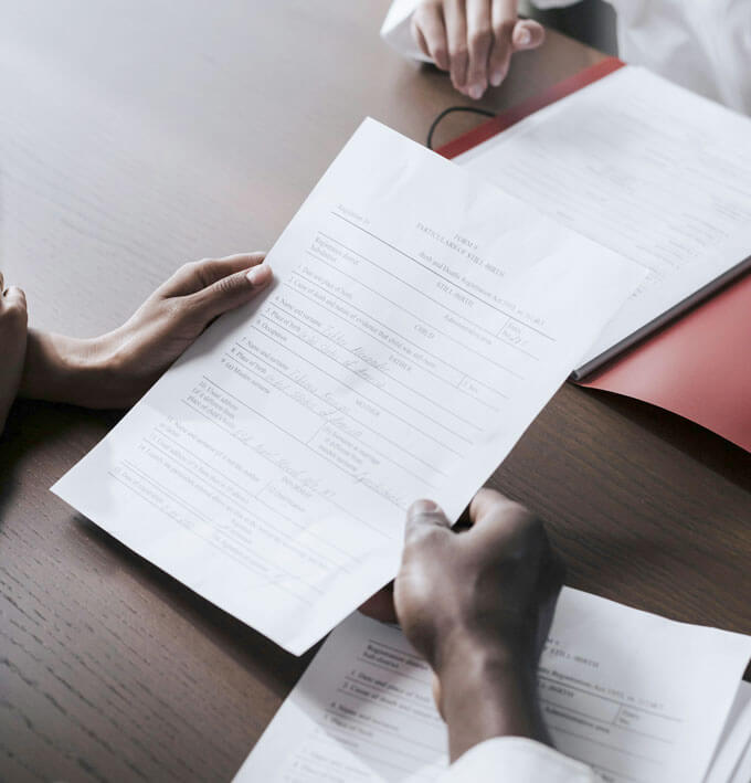 Man holding a contract