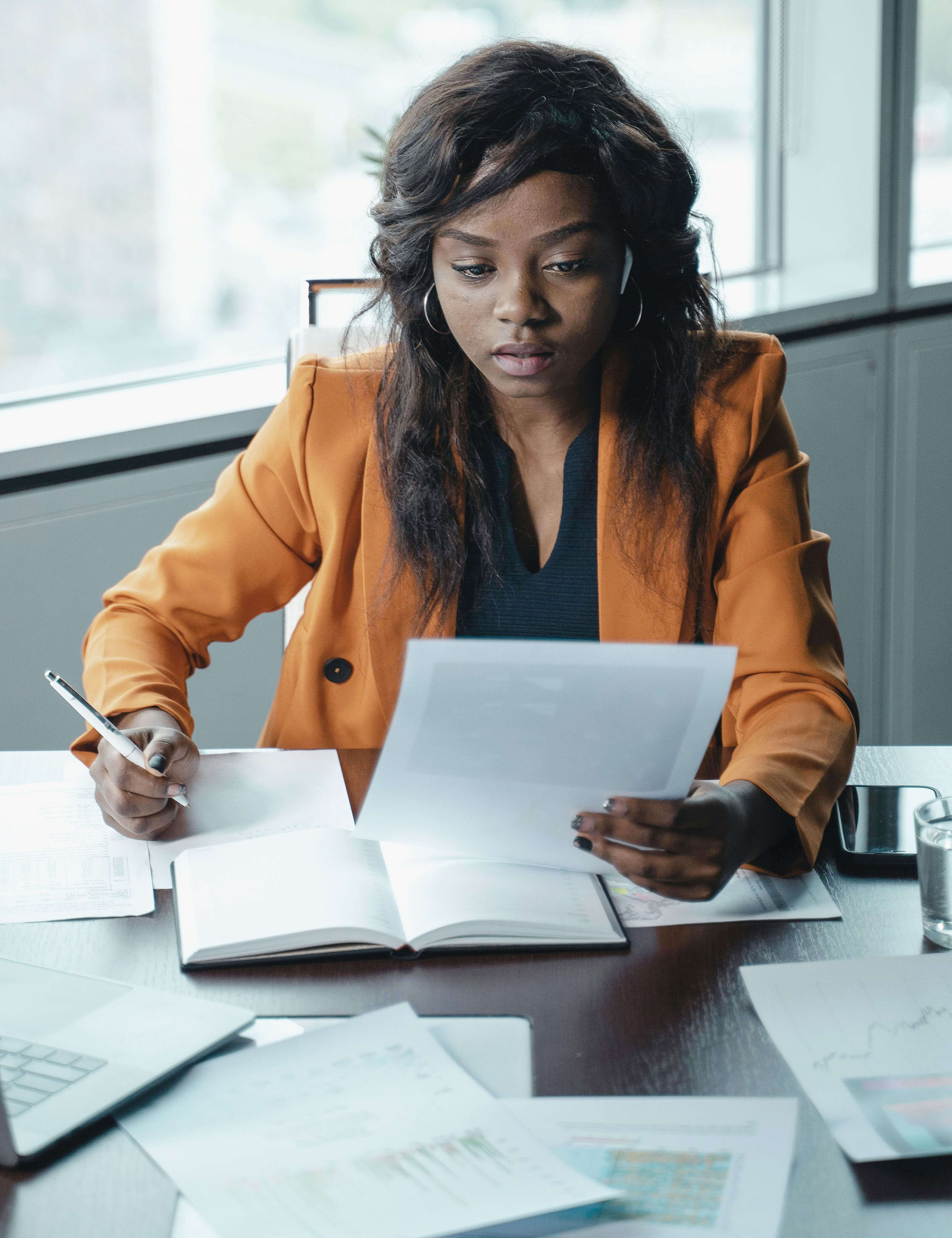 A lady in an office