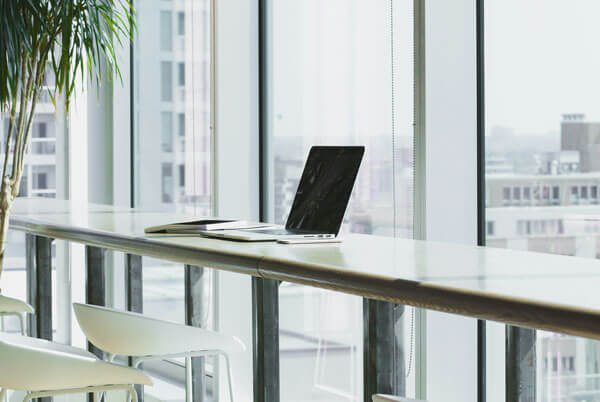 An open laptop