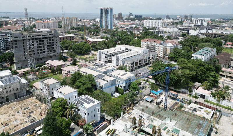 A picture of a location shot from above