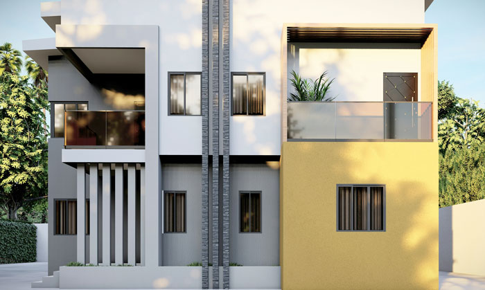 A modern building in Lagos, Nigeria